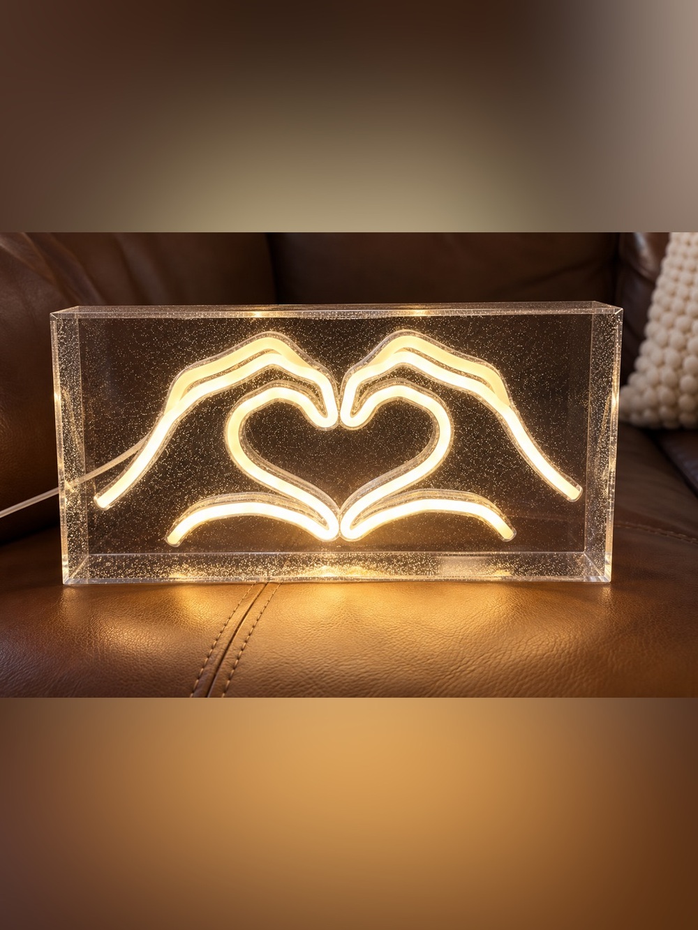 ✨ Heart Hands LED Neon-Style Acrylic Light ✨